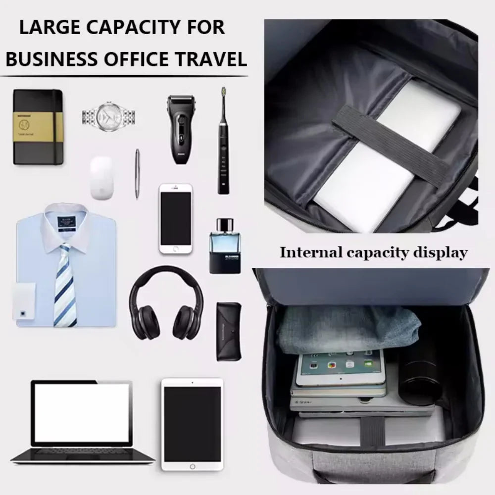 Waterproof Oxford Laptop Backpack Gray