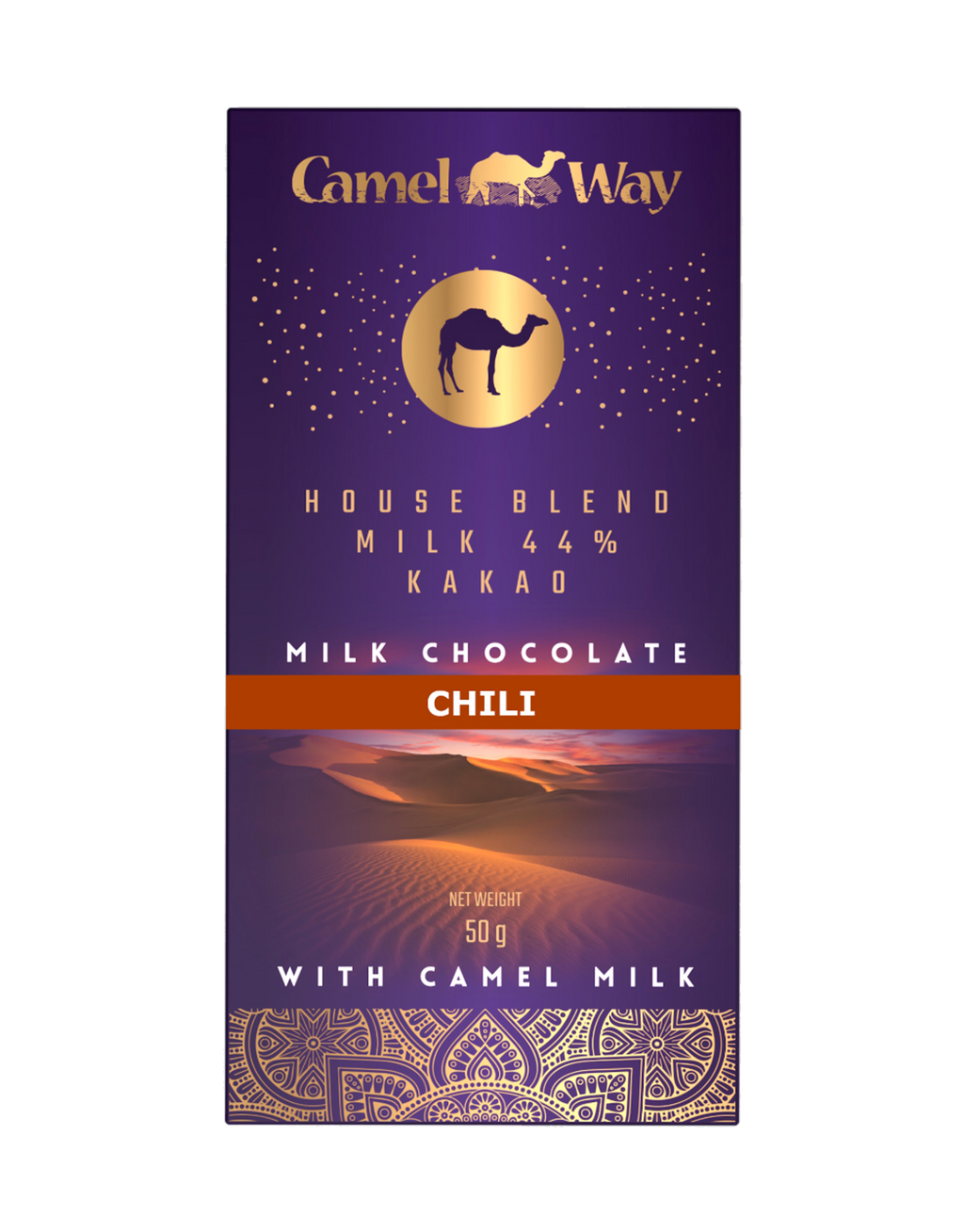 Handmade Camel Milk Chocolate with Chilli | 44% Cocoa