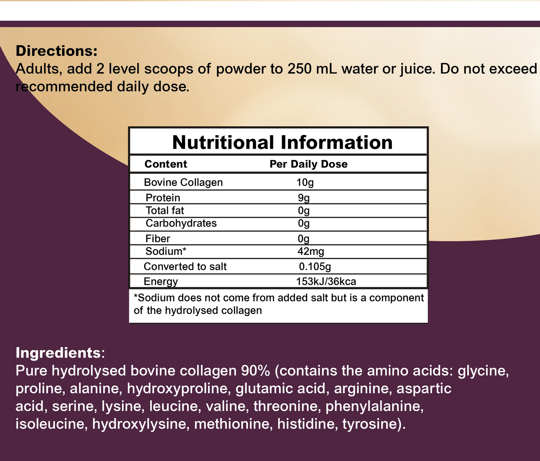 Premium Collagen Powder 300g - 100% Pure Bovine Collagen Type 1 & 3