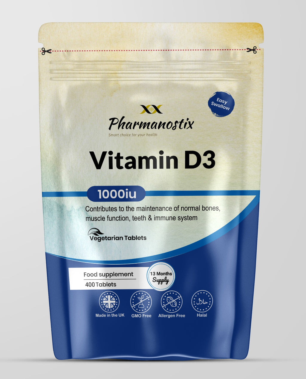 Vitamin D3 1000IU 400 Tablets - Immunity Support