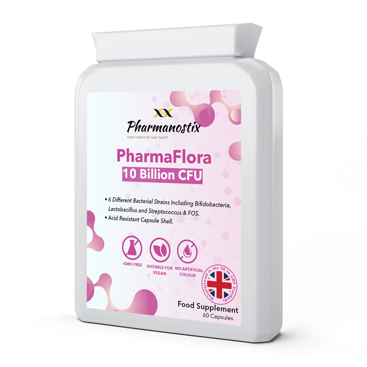 PharmaFlora 10 Billion CFU- 60 Vegan Targeted Capsules